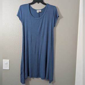 TMG Women's Blue Dress Shirt Dress